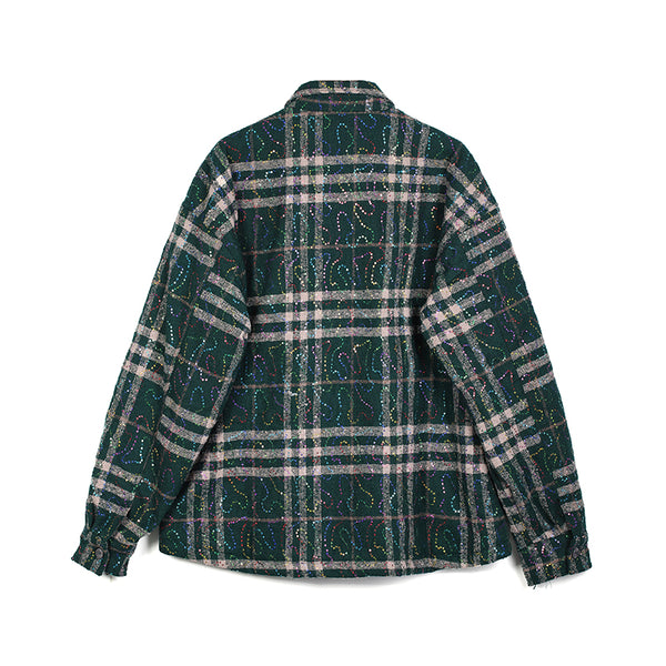 GONZA MANSTA URBAN STYLE PLAID QUILTED OUTDOOR THICK SHIRT - boopdo