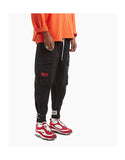 YOPPO EVOLUA MULTI POCKET TAPERED SWEATPANTS IN BLACK - boopdo