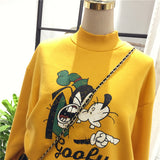 SIMDA HIGH NECK GOOFY PRINT SWEATSHIRT - boopdo