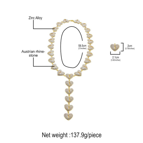 HISPTER SAVAGE HEARTBREAK LOVE CONNECTION NECKLACE - boopdo