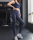 DUJO DESIGN WE NEVER GIVE UP PRINT BRA TOP AND LEGGINGS - boopdo