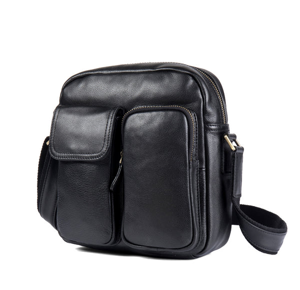 MANTIME HYPER STYLE 10 INCHES LEATHER MESSENGER BAG - boopdo