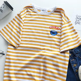 BOOPDO DESIGN VINTAGE INSPIRED STRIPED T SHIRT - boopdo