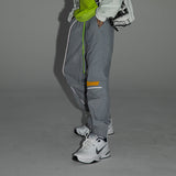 NFWYS ZAOBAMO HAMMER SHAPED STRIPED REFLECTIVE SWEATPANTS IN GRAY - boopdo