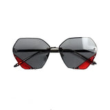 SEZRIE CURVED FRAME CLOTH MIRROR SUNGLASSES - boopdo