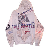 POLEMIA DIABLO POPULAR CARTOON PRINT HAND PAINTED GRAFFITI HOODIES - boopdo