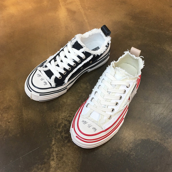 LUXE SEVEN DESIGN RETRO TRAINERS WITH CHUNKY SOLE - boopdo