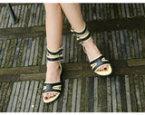PROVA PERFETTO HUFFO WOFO OPEN TOE HIGH TOP ROMAN SANDALS - boopdo