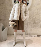 8GIRLS BUTTON TROUGH PADDED JACKET - boopdo