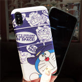 LETS EXPLOSRE A NEW WORLD IN SPACE DORAE CARTOON EMBOSSED IPHONE COVER - boopdo
