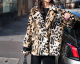 8GIRLS ANIMAL PRINT FAUX FUR COAT - boopdo