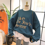 SIMDA I LIKE YOU ARE DIFFERENT RELAXED SWEATSHIRT - boopdo