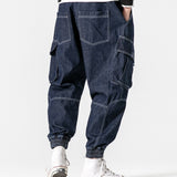 ZAWELL ROYDA MIHDAJ DENIM JEAN CASUAL TRACK PANTS - boopdo