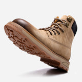 MOZZA ROCKINE MARTIN BRITISH STYLE MID LEATHER BOOTS - boopdo