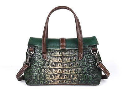 CAPRINOLA EMBOSSED CROCODILE LEATHER HANDBAGS - boopdo