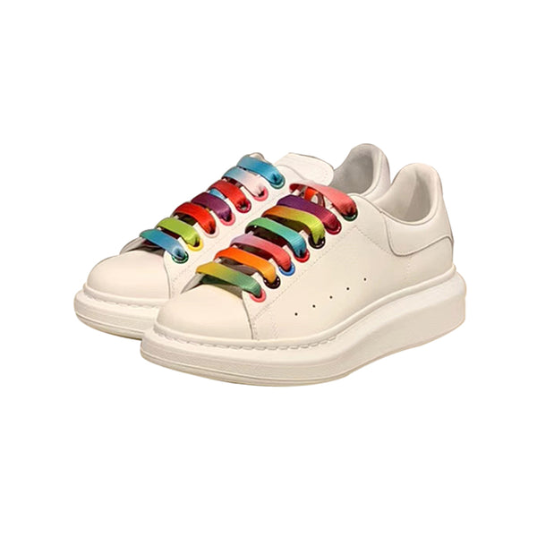 ALISANDRO MOQUEN PRIDE RAINBOW LACE UP LEATHER CHUNKY SOLE UNISEX SNEAKER