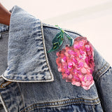 KEAN DENYA GANGO HANDMADE FLOWER BUTTERFLY EMBROIDERED DENIM JEAN COAT - boopdo