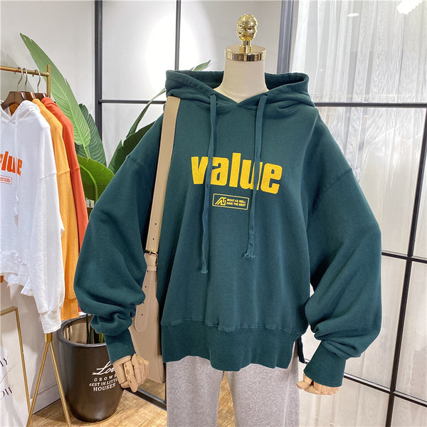 SIMDA VALUE SIDE SPLIT HOODIE WITH ALL OVER PRINT - boopdo