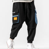 JEJOLI REZO DENIM JEAN POCKET JOGGER PANTS IN BLACK - boopdo