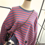 SIMDA DOUBLE LAYER SWEATSHIRT IN STRIPE - boopdo