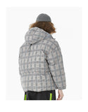 ZAHARA JAMAC PLAID BASIC DESIGN COTTON BOMBER JACKET - boopdo