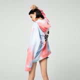 NFWYS BOOPDO DESIGN TIE DYED REFLECTIVE HOODED SWEATSHIRT - boopdo