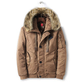 GEE2 GD FASHION HOMME FAUX FUR THICK HOODED COATS - boopdo