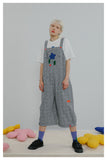 TYAKASHI MINIMAL DUNGAREE JUMPSUIT IN CHECK - boopdo