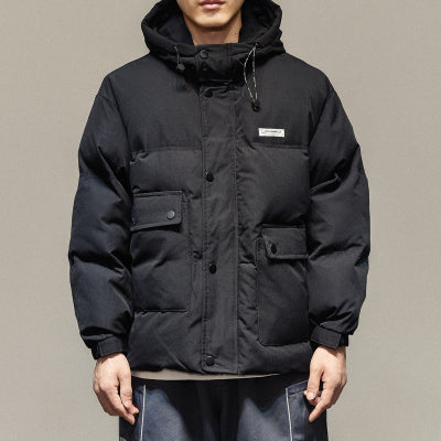 IVORY SWAGGER WOSHIHEC MULTI POCKET STREET CLOTHING HOODED JACKET - boopdo