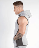 MIRA MUSCLE COTTON FITNESS TRAINING HOODIE VEST - boopdo