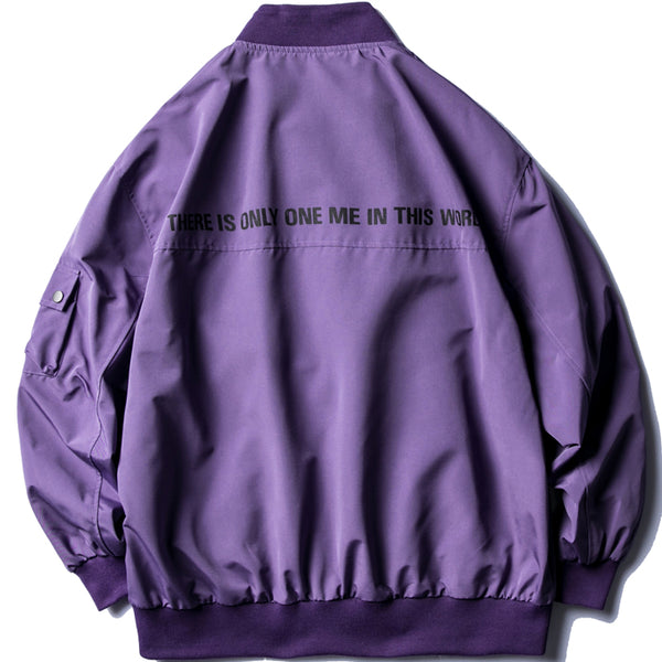 VIGOLAMO OBLIQUE HIGH NECK BASEBALL WINDBREAKER JACKET - boopdo
