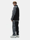 VORTEX BONSEYA BTW CASHEW FLOWER STRIPED VELVET TRACKPANTS - boopdo