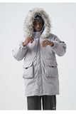SWAGGER SHOTE MID LENGTH FAUX FUR COLLAR HOODED JACKET - boopdo