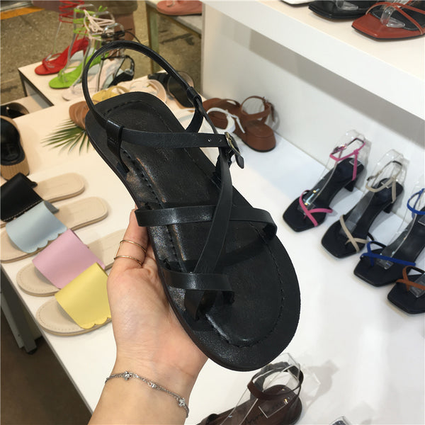 LUXE SEVEN DESIGN TOE LOOP SANDALS - boopdo