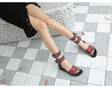 PROVA PERFETTO HUFFO WOFO OPEN TOE HIGH TOP ROMAN SANDALS - boopdo