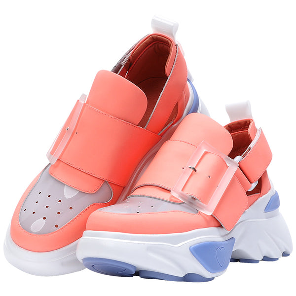 FOXY CHIC ALLENSON BEVERLY DESIGN CHUNKY SOLE LEATHER WOMEN SNEAKER - boopdo