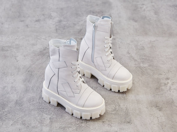 ROOSEVELT MARTIN CROOKER INSPO CHUNKY PLATFORM LEATHER BOOTS - boopdo