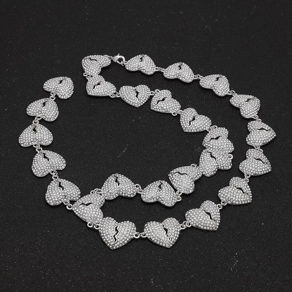 HISPTER SAVAGE HEARTBREAK LOVE CONNECTION NECKLACE - boopdo