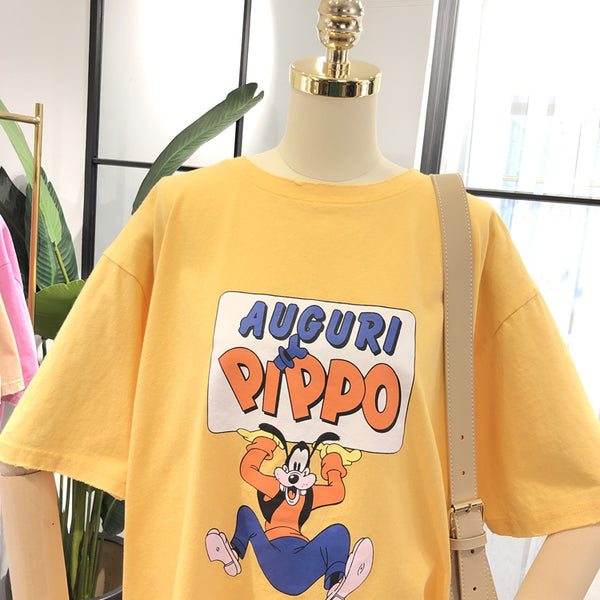 SIMDA OVERSIZED T SHIRT WITH GUFI PRINT - boopdo