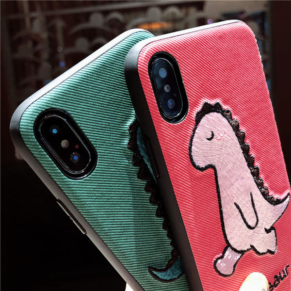 DINOSAUR EMBOSSED IPHONE PROTECTIVE PHONE COVER - boopdo