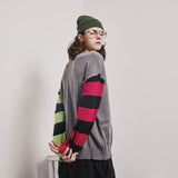 SHOW RICH DESIGNED BY ABOW LIFE CREW NECK SWEATER IN MULTI COLOR - boopdo