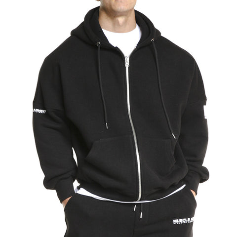 ANDERO PUSHA MUSCLE BROTHERS FULL ZIP CASUAL HOODIE PULLOVER - boopdo