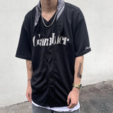EVIL DOOR GAMBLER BASEBALL COACH SHORT SLEEVED JERSEY T SHIRT - boopdo