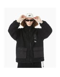 FOROZA RONDI BEEDEE FAUX FUR FULL ZIP CARDIGAN - boopdo