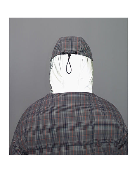 ZAHARA JAMAC PLAID BASIC DESIGN COTTON BOMBER JACKET - boopdo