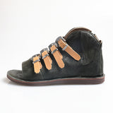 PROVA PERFETTO HUFFO ROMAN OPEN TOE FLAT SOLE LEATHER SANDALS - boopdo