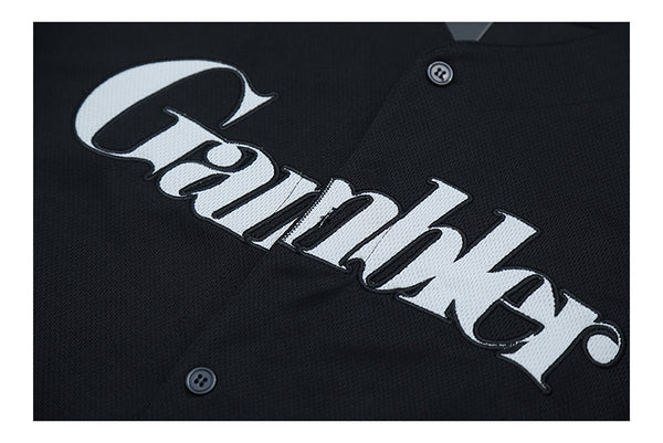 EVIL DOOR GAMBLER BASEBALL COACH SHORT SLEEVED JERSEY T SHIRT - boopdo