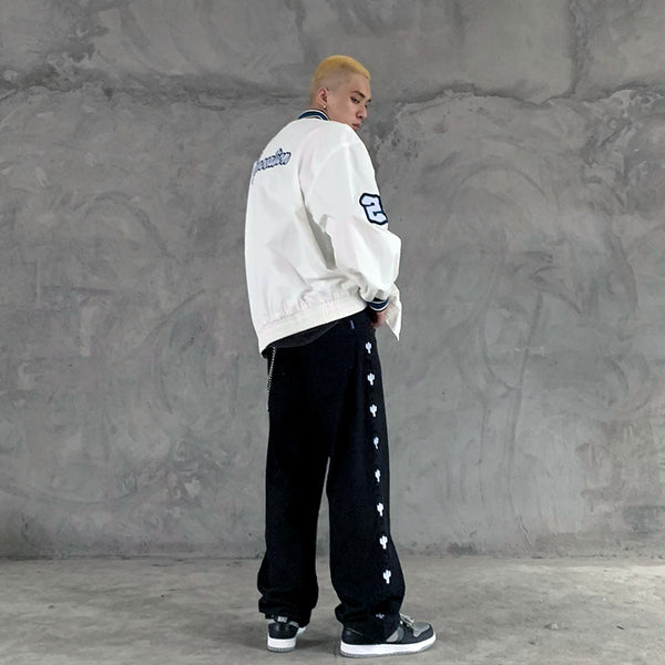 JERMO RHYMONSTER RENOVATION OLD SCHOOL BASEBALL JACKETS - boopdo