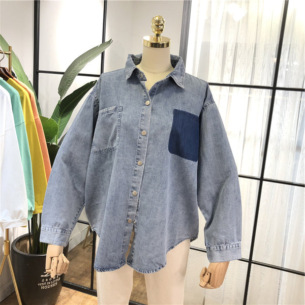 SIMDA DENIM WESTERN SHIRT - boopdo