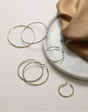 UZL DESIGN GOLD PLATED FINE WIRE HOOP EARRINGS - boopdo